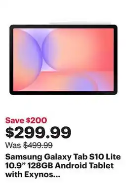Best Buy Samsung Galaxy Tab S10 Lite 10.9 128GB Android Tablet with Exynos 1380 Processor - Silver offer