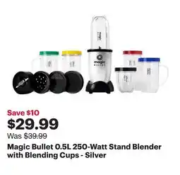 Best Buy Magic Bullet 0.5L 250-Watt Stand Blender with Blending Cups - Silver offer