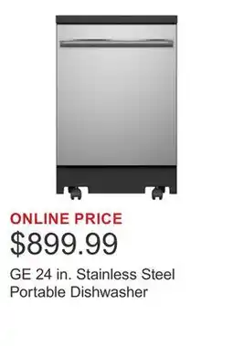 Costco GE 24 in. Stainless Steel Portable Dishwasher offer