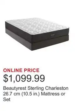 Costco Beautyrest Sterling Charleston 26.7 cm (10.5 in.) Mattress or Set offer