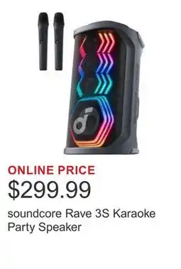 Costco soundcore Rave 3S Karaoke Party Speaker offer