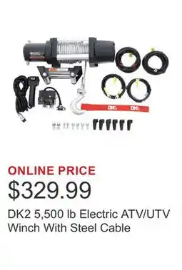 Costco DK2 5,500 lb Electric ATV/UTV Winch With Steel Cable offer