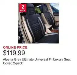 Costco Alpena Grey Ultimate Universal Fit Luxury Seat Cover, 2-pack offer
