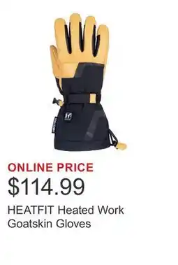 Costco HEATFIT Heated Work Goatskin Gloves offer