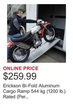 Costco Erickson Bi-Fold Aluminum Cargo Ramp 544 kg (1200 lb.) Rated (Per pair) offer