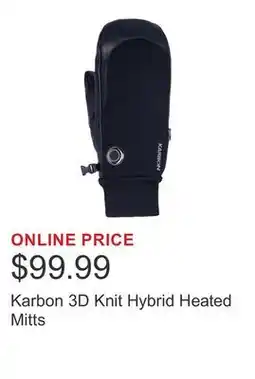 Costco Karbon 3D Knit Hybrid Heated Mitts offer