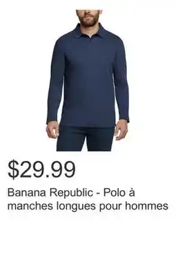 Costco Banana Republic - Polo à manches longues pour hommes offer