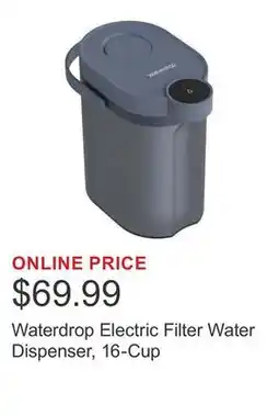 Costco Waterdrop Electric Filter Water Dispenser, 16-Cup offer