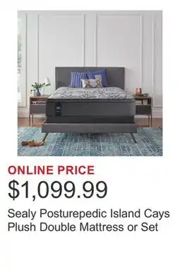 Costco Sealy Posturepedic Island Cays Plush Double Mattress or Set offer