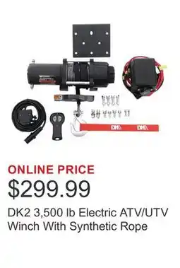 Costco DK2 3,500 lb Electric ATV/UTV Winch With Synthetic Rope offer