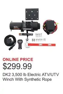 Costco DK2 3,500 lb Electric ATV/UTV Winch With Synthetic Rope offer