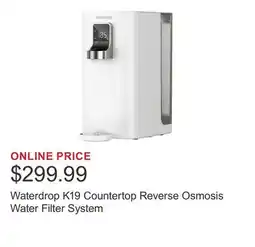 Costco Waterdrop K19 Countertop Reverse Osmosis Water Filter System offer