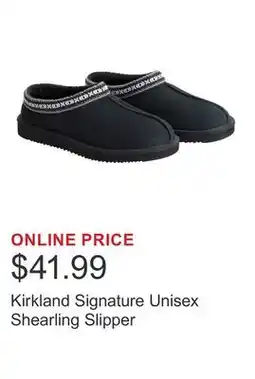 Costco Kirkland Signature Unisex Shearling Slipper offer