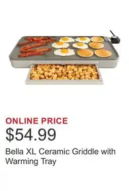 Costco Bella XL Ceramic Griddle with Warming Tray offer
