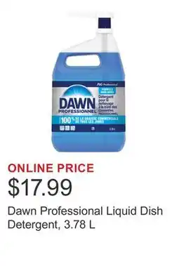 Costco Dawn Professional Liquid Dish Detergent, 3.78 L offer