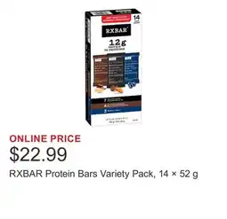 Costco RXBAR Protein Bars Variety Pack, 14 × 52 g offer