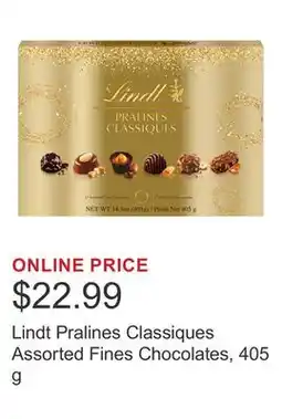 Costco Lindt Pralines Classiques Assorted Fines Chocolates, 405 g offer