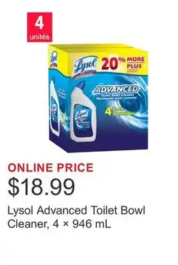 Costco Lysol Advanced Toilet Bowl Cleaner, 4 × 946 mL offer