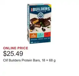 Costco Clif Builders Protein Bars, 18 × 68 g offer