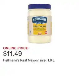 Costco Hellmann's Real Mayonnaise, 1.8 L offer