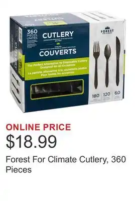 Costco Forest For Climate Cutlery, 360 Pieces offer