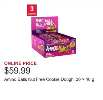 Costco Amino Balls Nut Free Cookie Dough, 36 × 40 g offer