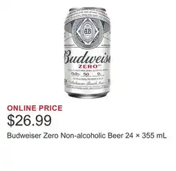 Costco Budweiser Zero Non-alcoholic Beer 24 × 355 mL offer