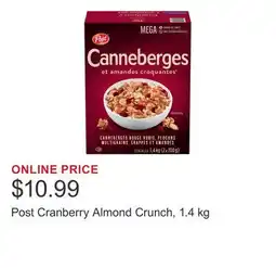 Costco Post Cranberry Almond Crunch, 1.4 kg offer