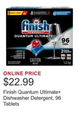 Costco Finish Quantum Ultimate+ Dishwasher Detergent, 96 Tablets offer
