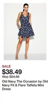 Old Navy Old Navy The Occasion by Old Navy Fit & Flare Taffeta Mini Dress offer