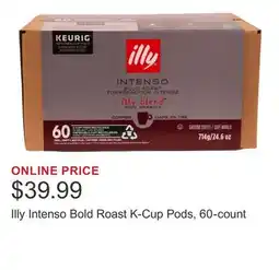Costco Illy Intenso Bold Roast K-Cup Pods, 60-count offer
