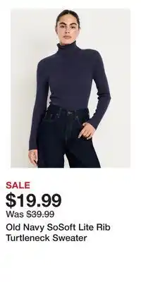 Old Navy Old Navy SoSoft Lite Rib Turtleneck Sweater offer