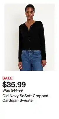 Old Navy Old Navy SoSoft Cropped Cardigan Sweater offer