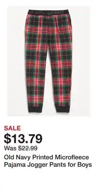 Old Navy Old Navy Printed Microfleece Pajama Jogger Pants for Boys offer