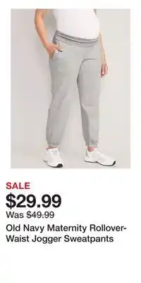 Old Navy Old Navy Maternity Rollover-Waist Jogger Sweatpants offer