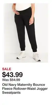 Old Navy Old Navy Maternity Bounce Fleece Rollover-Waist Jogger Sweatpants offer