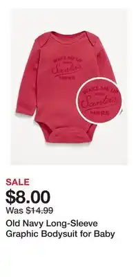 Old Navy Old Navy Long-Sleeve Graphic Bodysuit for Baby offer