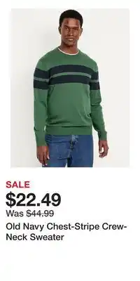 Old Navy Old Navy Chest-Stripe Crew-Neck Sweater offer
