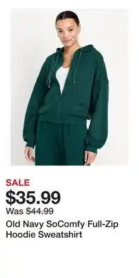 Old Navy Old Navy SoComfy Full-Zip Hoodie Sweatshirt offer