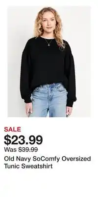 Old Navy Old Navy SoComfy Oversized Tunic Sweatshirt offer