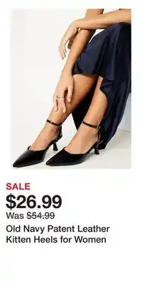 Old Navy Old Navy Patent Leather Kitten Heels for Women offer