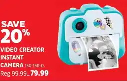 Canadian Tire Video creator instant camera offer