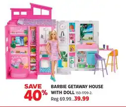 Canadian Tire Barbie getaway house % with doll offer