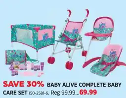 Canadian Tire Baby alive complete baby care set offer