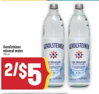 Marché Adonis Gerolsteiner mineral water offer