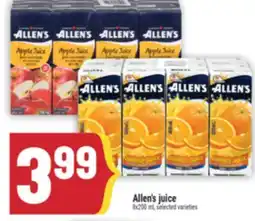 Marché Adonis Allen's juice offer