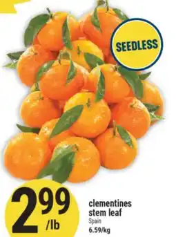Marché Adonis Clementines stem leaf offer