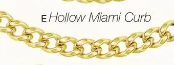 Charm Diamond 10K Yellow Gold 24 Semi-Solid Miami Cuban Chain offer