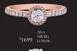 Charm Diamond Glacier Fire 10K Rose Gold 0.50CTW Diamond Ring offer