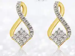 Charm Diamond 10K Yellow Gold 0.15CTW Diamond Infinity Earrings offer